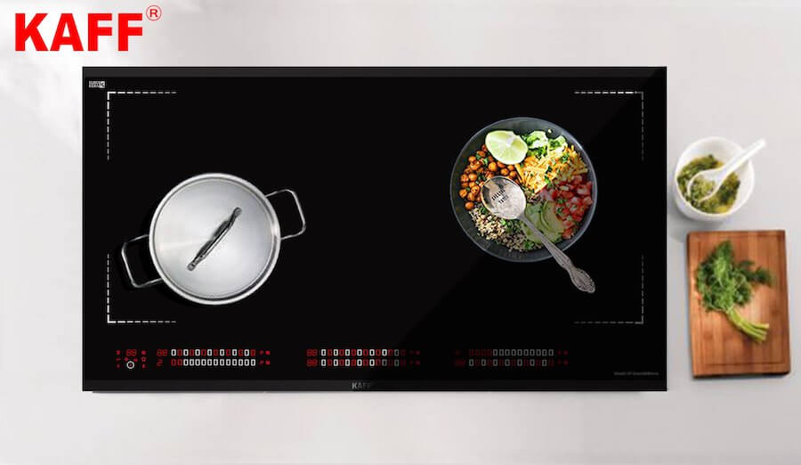 Kaff KF-Smart 734 Vario có 6 vùng nấu thích hợp với nhiều loại xoong nồi