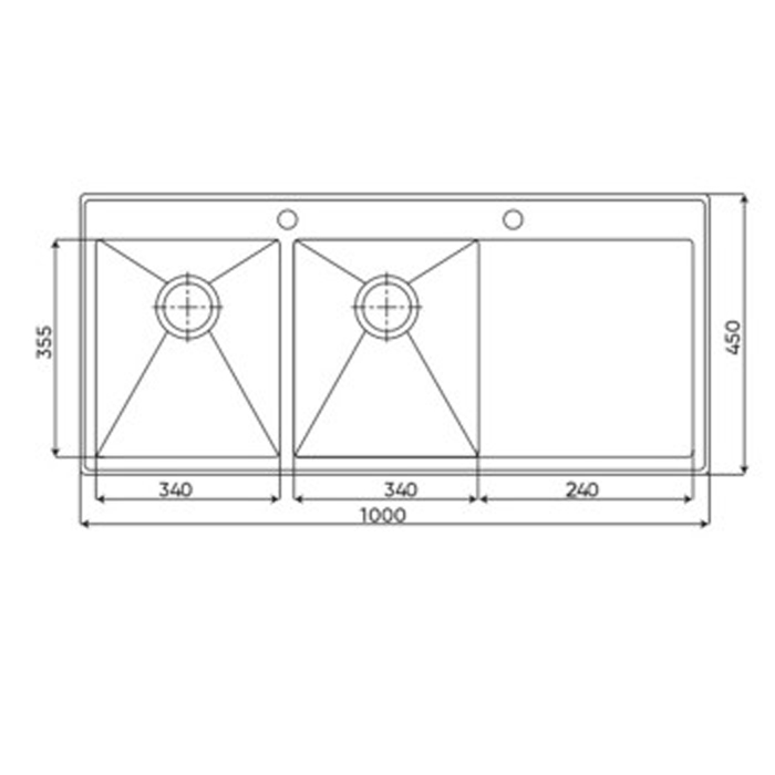Thông Số Kỹ Thuật Chậu Rửa Inox Kaff KF-HM10045
