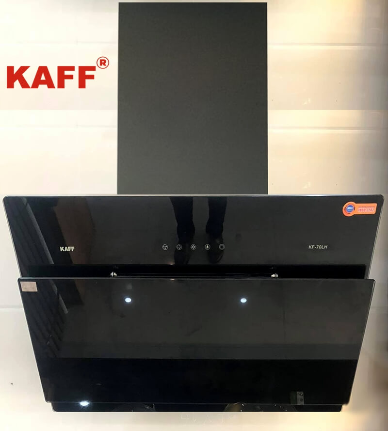 Máy hút mùi KF-70LH có thiết kế như màn hình phẳng, vát xéo rất độc đáo