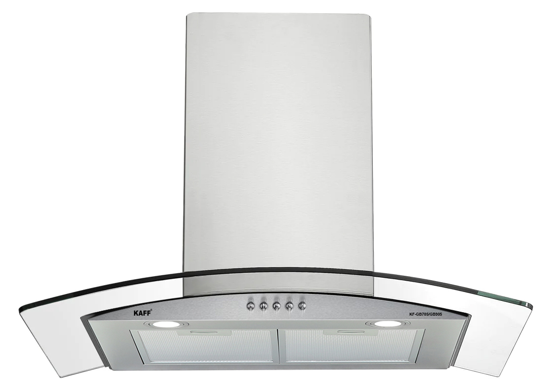Máy hút mùi kính cong Kaff KF-GB705 được sản xuất trên dây chuyền công nghệ cao của Đức và được nhập khẩu nguyên chiếc